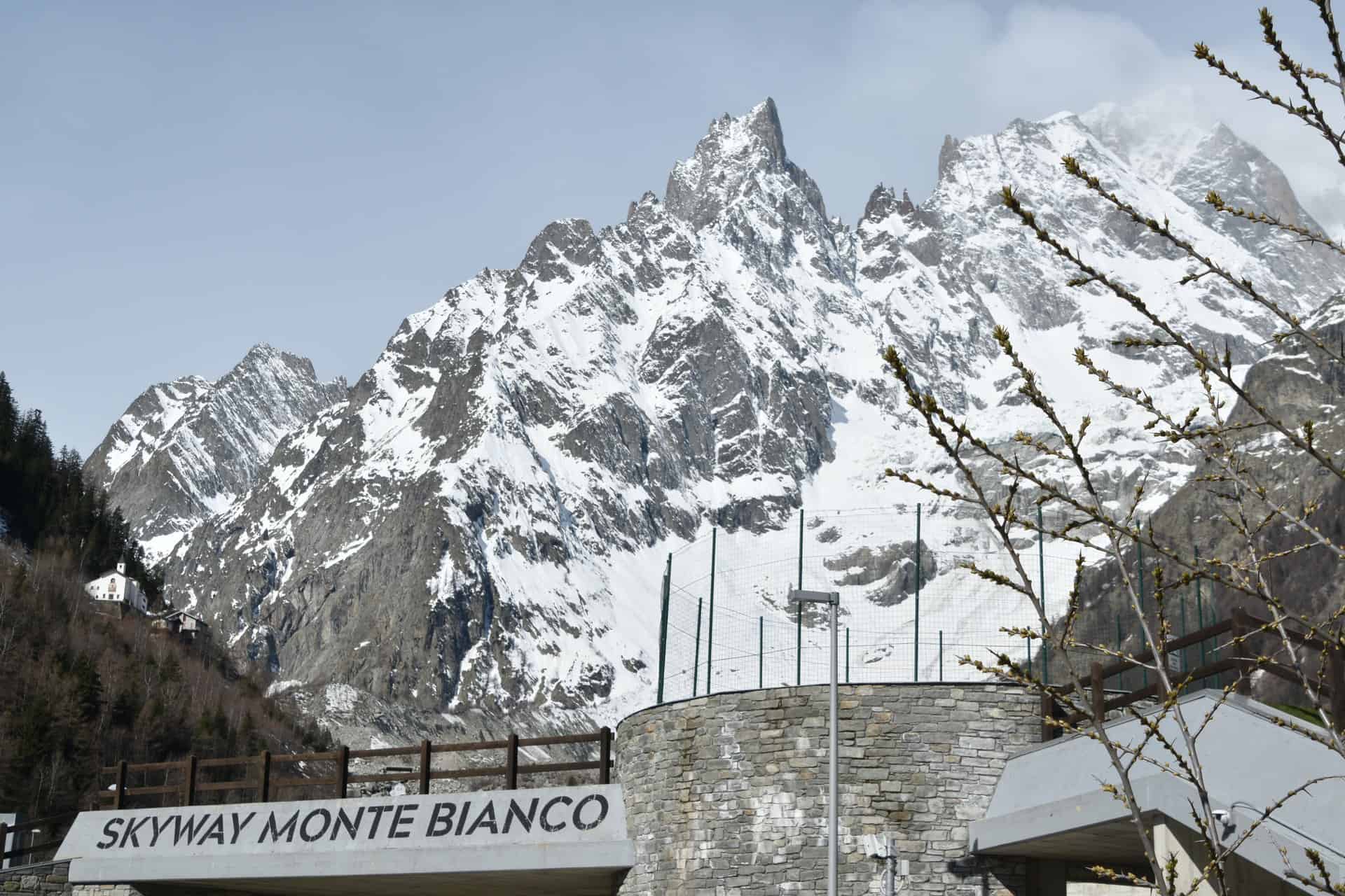 the Skyway platform at the foot of Monte Bianco, Italy