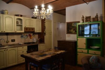 inside the homely accommodation in Certaldo in Tuscany, Italy