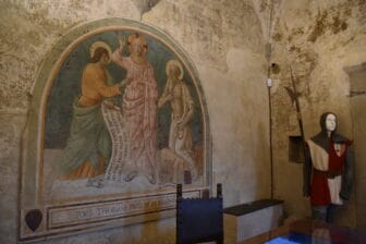 a room in Palazzo Pretorio, a palace in Certaldo in Tuscany, Italy