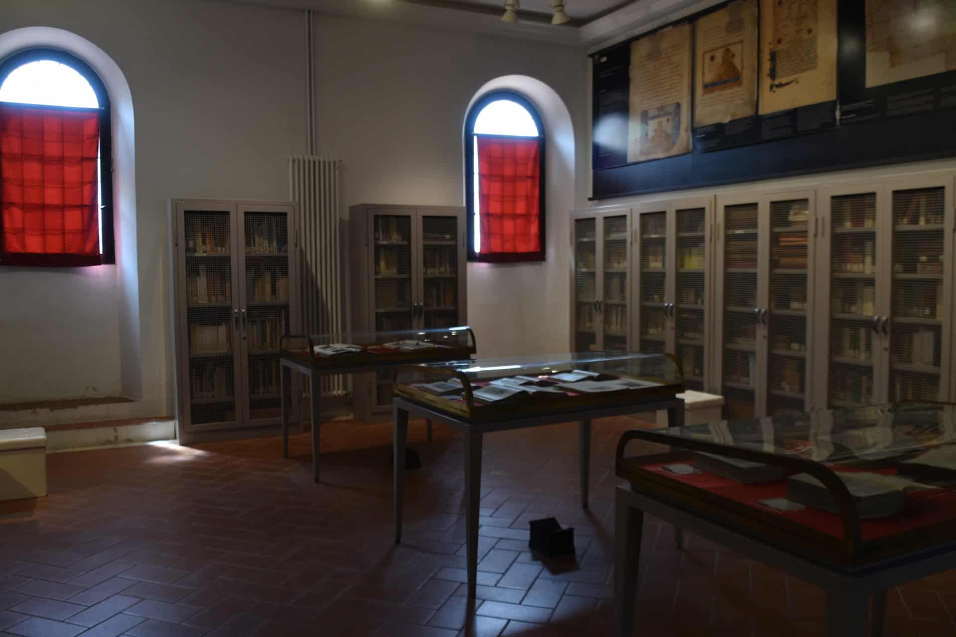 the library in Boccaccio museum in Certaldo in Tuscany, Italy