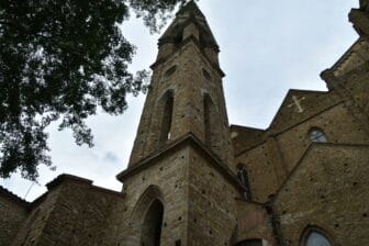 back Santa Croce church in Florence, Italy