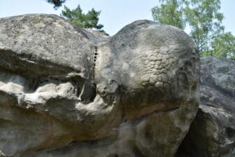one of the rocks in Fontainebleau Forest, France