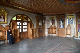 inside the monastery we visited in Meteora, Greece