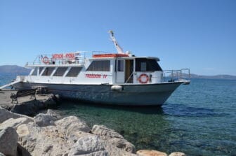 the boat to Hydra Island from Hetohi port, Greece