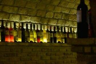 displayed bottles at Ktima Skouras, a winery near Argos, Greece