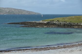 the sea at the shore of Barra Island, Hebrides, Scotland