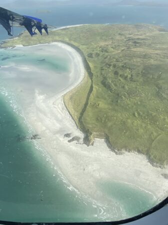 Barra Island’s beach is an airport