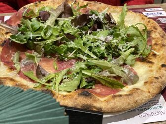 a pizza called Terra Padernello at Funnaco Pizzalab in Palermo, Italy