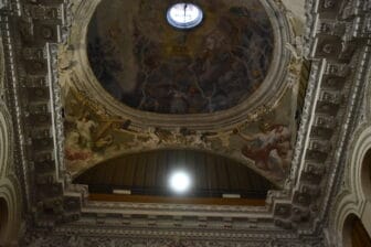 the ceiling of Chiesa di Santissimo Salvatore in Palermo, Sicily in Italy