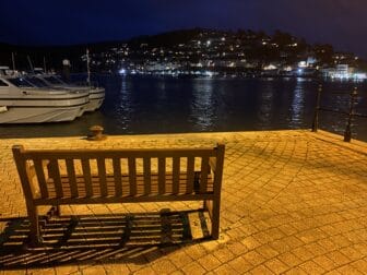 night view of Dartmouth in southwest England