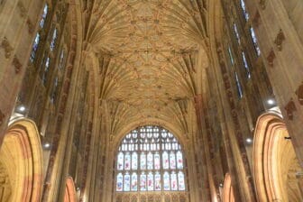 inside the Sherborne Abbey in southwest England