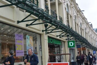 the town centre of Torquay in southwest England