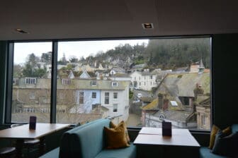 the view from the breakfast room of Hampton, a hotel in Torquay in southwest England