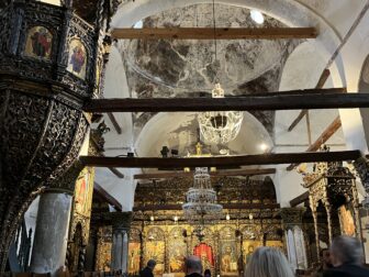 inside the church which houses the icon museum in Berat in Albania