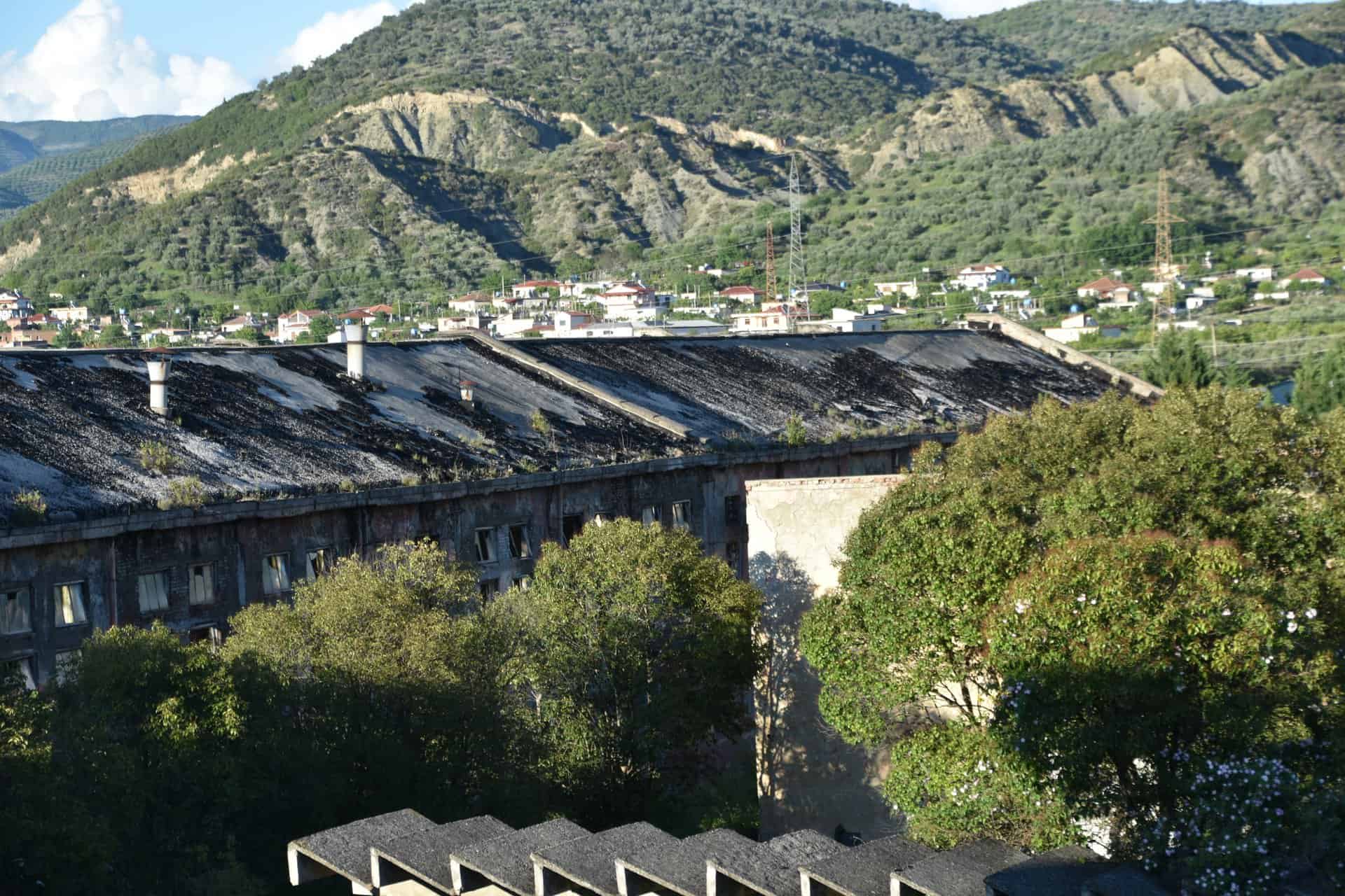 the view from our room at Grand White City Hotel, a hotel in Berat in Albania