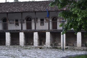 the remain of a caravanserai in Berat, Albania