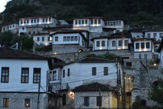 traditional houses in the old town of Berat in Albania