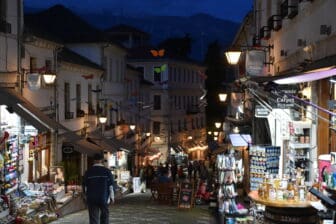 many souvenir shops in Gjirokaster in Albania