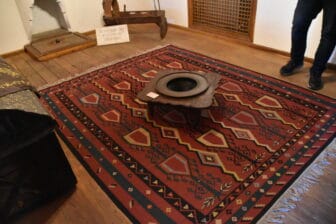 a beautiful kilim in the ethnographic museum in Gjirokaster, Albania