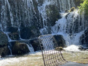 waterfall in Borsh in Albanian Riviera