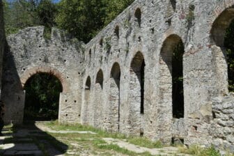 the remains of a church in Butrint in Albania