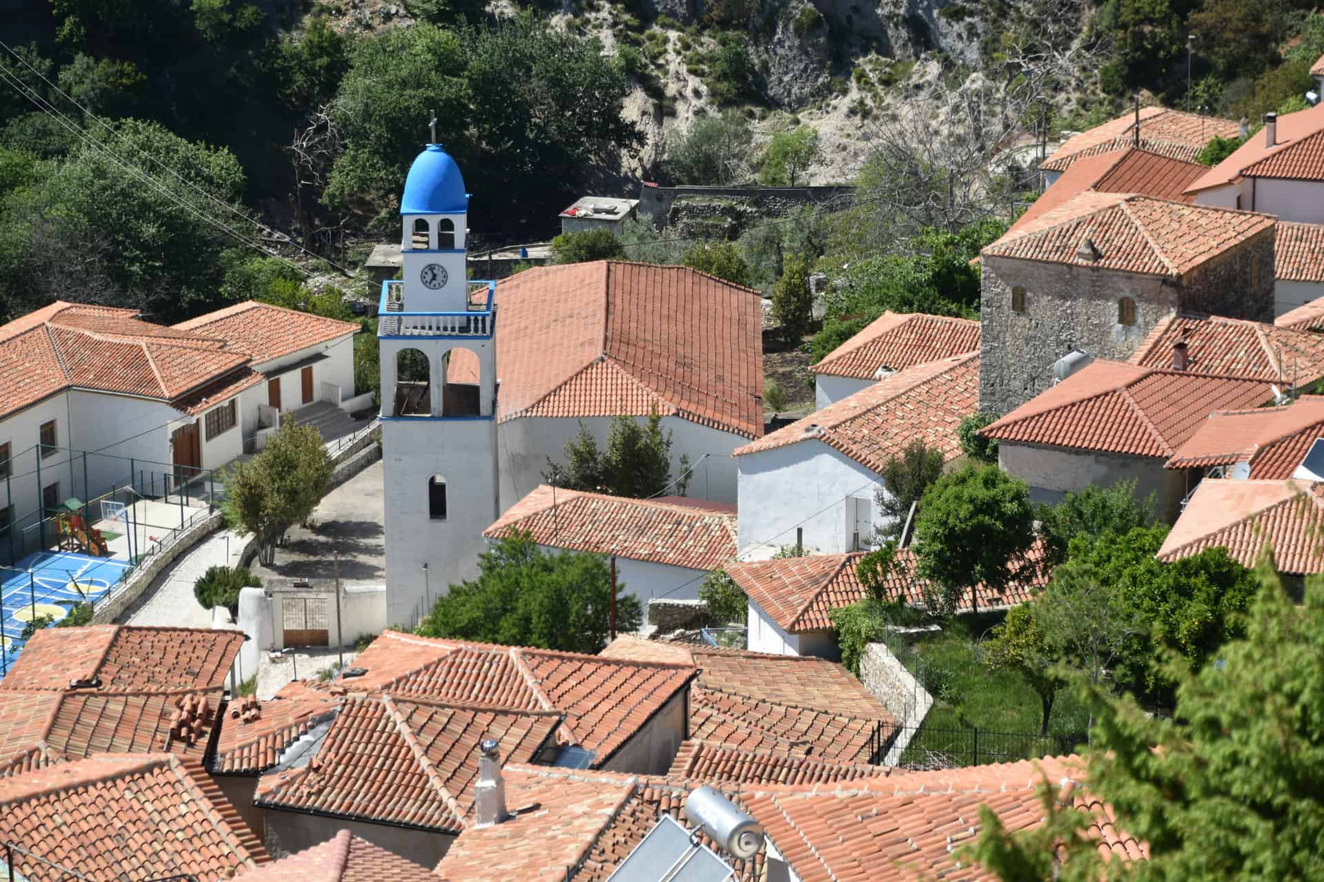 lovely village of Dhermi in Albanian Riviera