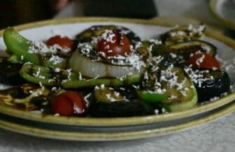 the grilled vegetable we had in the restaurant in Lekursi castle in Saranda, Albania