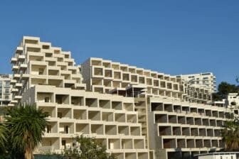 huge hotel being built in Saranda, Albania