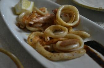 the seafood we had in the restaurant in Lekursi castle in Saranda, Albania