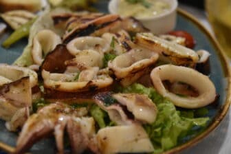 grilled squid we had in Saranda, Albania