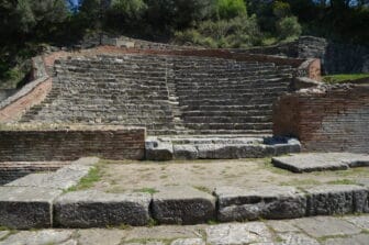 remain of a theatre at Apollonia, Albania