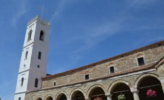 Ardenica Monastery and the blue sky in Albania