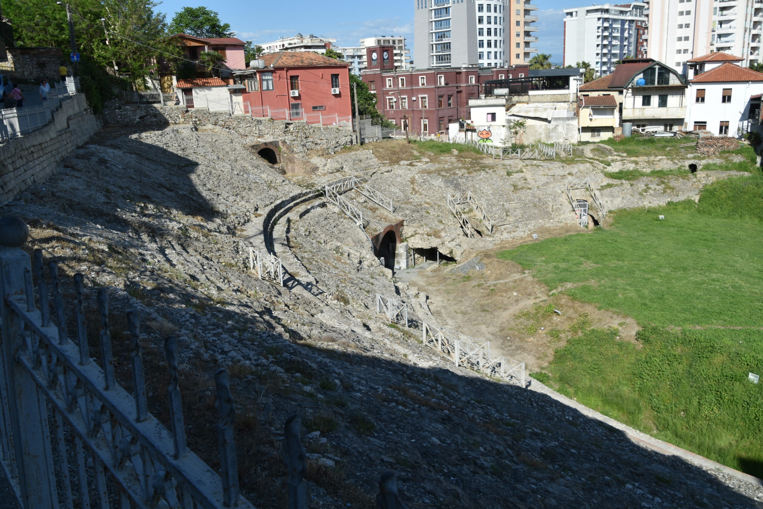 the Roman Amphitheatre in Durres in Albania