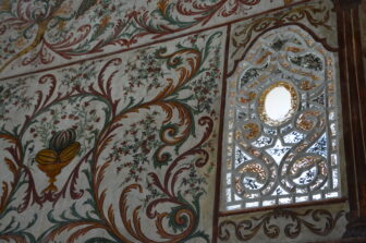 detail of the pattern inside Jamia Ethem Bey Mosque