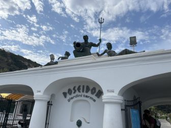 the entrance of Poseidon, the hot spring facility on Ischia island in Italy