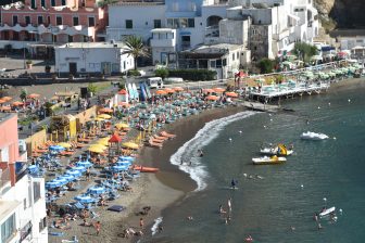 the beach of Sant'Angelo on Ischia island, Italy