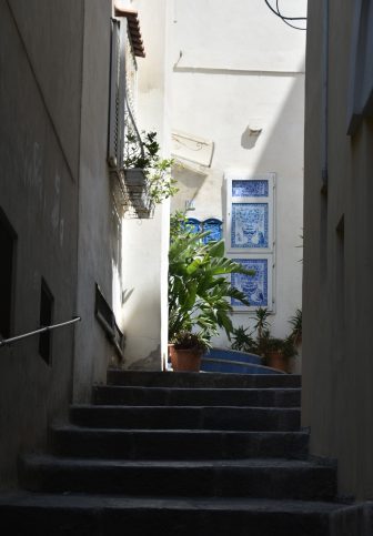 the area near Il Saturnino, an upmarket restaurant in Forio on Ischia island, Italy