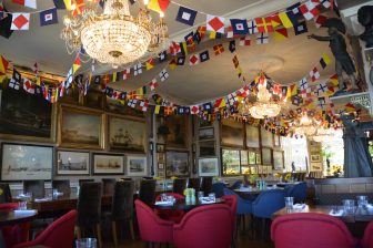 inside Trafalgar Tavern, a pub in Greenwich in London