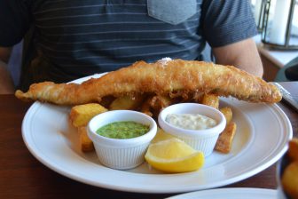 Fish and Chips of Trafalgar Tavern, a pub in Greenwich in London