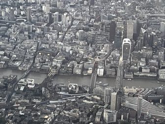 飛行機から見たロンドン