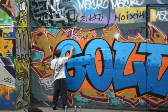 creating graffiti in London