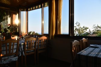 inside the rabbit dish specialised restaurant, Taverna Verde on Ischia island in Italy