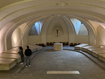 the crypt of the cathedral in Bergamo, Italy