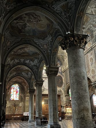 gorgeous interior of Duomo of Monza in Italy