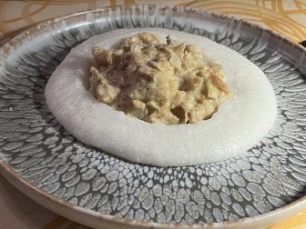 イタリアのヴェネト州にあるキオッジャのレストラン、Osteria Del Teatro Dai Do' Fradei のバカラ料理