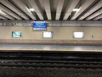 plat form of Gribaldi Station under the Napoli Station