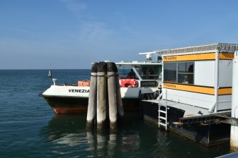 the landing of the boat on Pellestrina in Italy