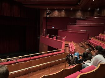 the seats of Teatro Strehler, one of the Piccolo Theatres in Milan, Italy