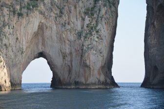 close up of the Faraglioni Rocks of Capri, southern Italy