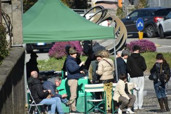 北イタリア、カスティリオーネ・オロナに出ていたアルピーニの屋台